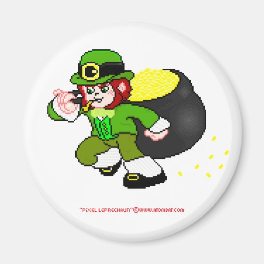 Pixel Leprechaun Magnet 1 (Devant)