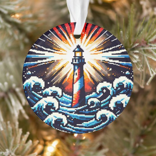 Pixel Lighthouse - Ocean Waves & Coastal Beacon (Arbre)