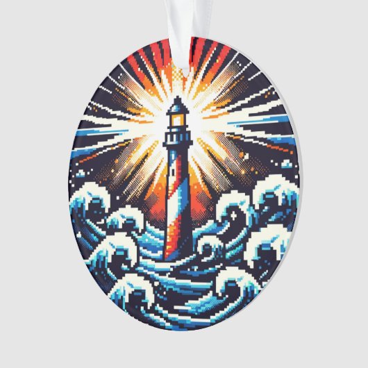 Pixel Lighthouse - Ocean Waves & Coastal Beacon (devant)