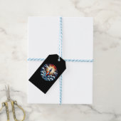 Pixel Lighthouse - Ocean Waves & Coastal Beacon Cadeaulabel (Met Touw)