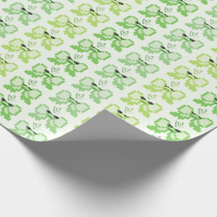 Pixel Lintjes In Hoge Hakken Patroon Cadeaupapier