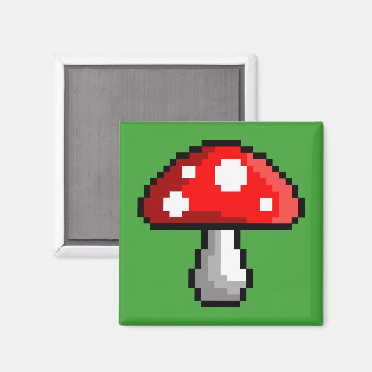 Pixel Magnet de champignons (Recto/Verso)