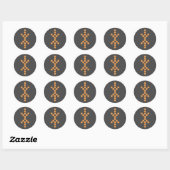 Pixel Main de Eris (orange) autocollant (Feuille)