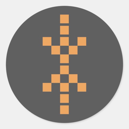 Pixel Main de Eris (orange) autocollant (Devant)