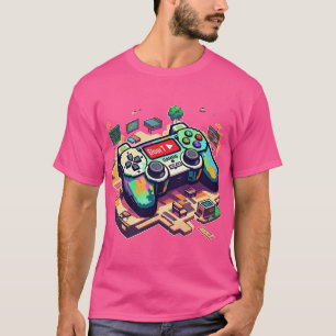 Pixel Meltdown: 16-bits gaming- en onderwijsisomet T-shirt