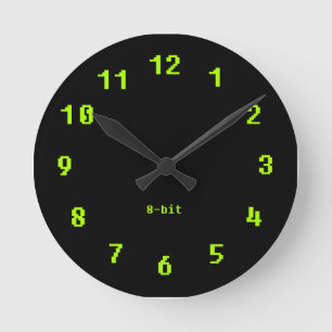 Pixel met 8 bits ronde klok