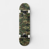 Pixel Militaire Camouflagepatroon Skateboard (Voorkant)