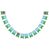 Pixel Mushroom Birthday Bunting Banner (Alle)