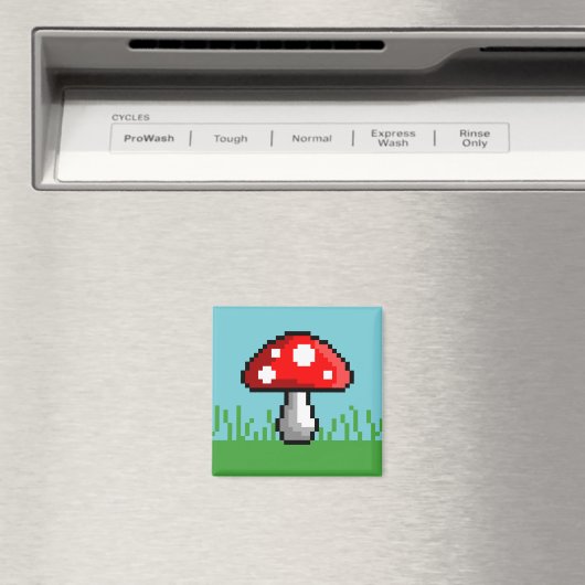 Pixel Mushroom Magnet (In Situ (Lave-vaisselle))