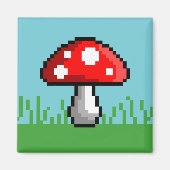 Pixel Mushroom Magnet (Devant)