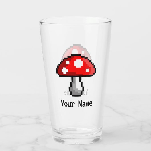 Pixel Nom du champignon Verre (Dos)