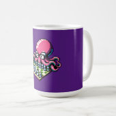 Pixel Octopus Schaak Retro Strategie Bord Game Art Koffiemok (Voorkant rechts)