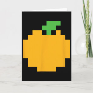 Pixel Oranje 80s Videospel Halloween Easy Groep C Kaart