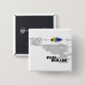 Pixel Parade "Analog" pin Vierkante Button 5,1 Cm (Voorkant /achterkant)