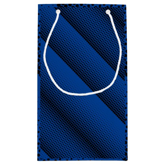 Pixel Pattern 08.B.w Blue BG Klein Cadeauzakje (Achterkant)