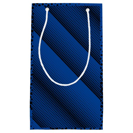 Pixel Pattern 08.B.w Blue BG Klein Cadeauzakje (Voorkant)