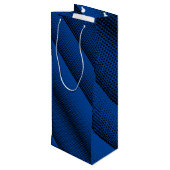 Pixel Pattern 08.B.w Blue BG Wijn Cadeautas (Achterkant Gekanteld)