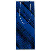 Pixel Pattern 08.B.w Blue BG Wijn Cadeautas (Achterkant)