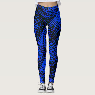 Pixel Pattern 08.B.wC Bue BG Leggings
