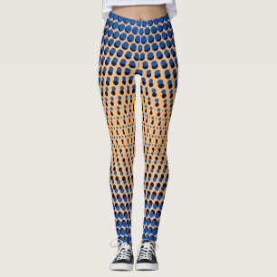 Pixel Pattern 09.BBLK.w Oranje BG Leggings