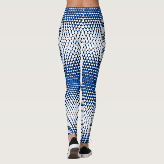 Pixel Pattern 09.BBLK.w White BG Leggings (Achterkant)