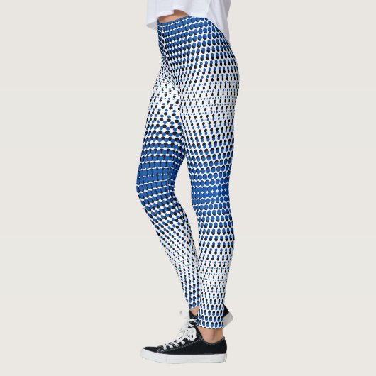 Pixel Pattern 09.BBLK.w White BG Leggings (Links)