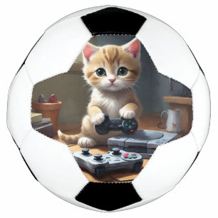 "Pixel Paws : The Gamer Kitten in Action"