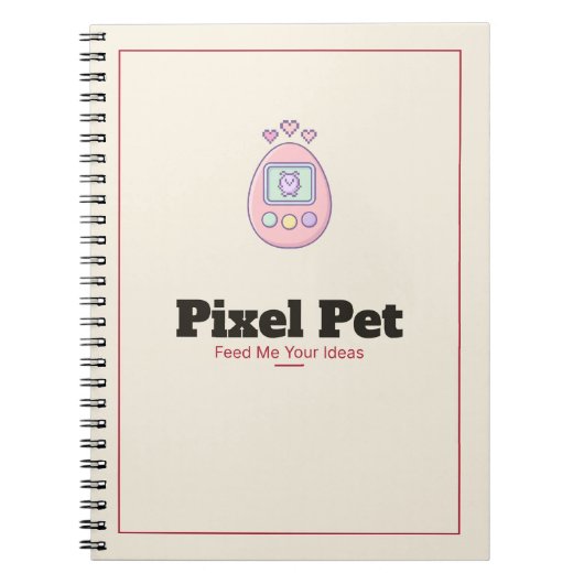 Pixel Pet Carnet de Notes à Spirale pour Animal Vi (Devant)