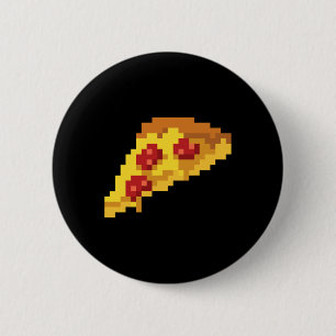 Pixel Pizza 80s Videogame Retro 8-bit Halloween C Ronde Button 5,7 Cm