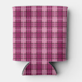 Pixel Plaid_Magenta-Black Blikjeskoeler (Voorkant)