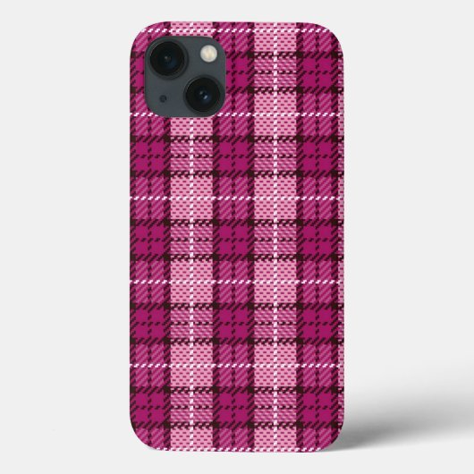 Pixel Plaid_Magenta-Black Case-Mate iPhone Case (Achterkant)