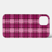 Pixel Plaid_Magenta-Black Case-Mate iPhone Case (Achterkant (horizontaal))
