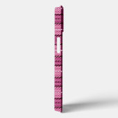 Pixel Plaid_Magenta-Black Case-Mate iPhone Case (Achterkant / Rechts)