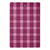 Pixel Plaid_Magenta-Black Mini Klembord (Achterkant)