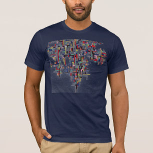 Pixel Pop Abstracte Fractal Designed T-shirt