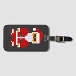 Pixel Pose Kerstman Bagagelabel
