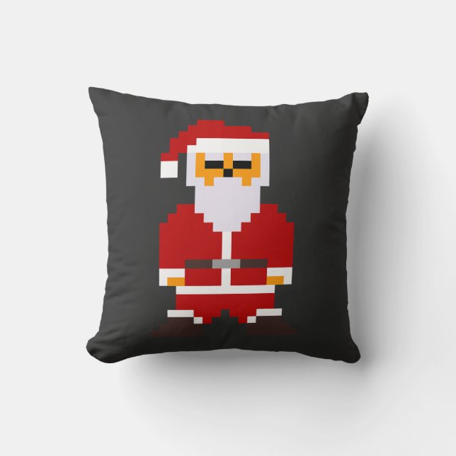 Pixel Pose Kerstman Kussen (Voorkant)