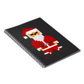 Pixel Pose Kerstman Notitieboek (Rechterzijde)