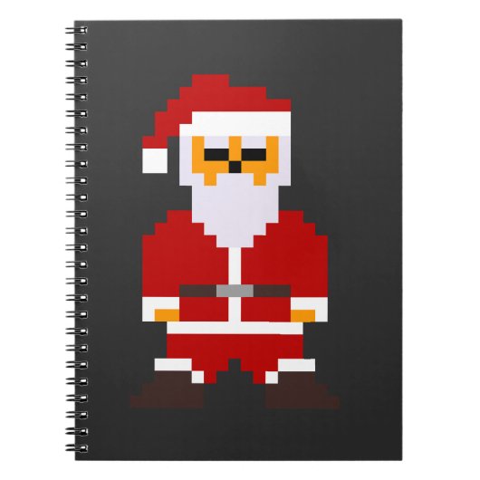 Pixel Pose Kerstman Notitieboek (Voorkant)