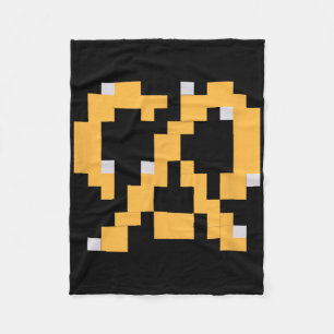 Pixel Pretzel 80s Videospel Eenvoudige Halloween G Fleece Deken