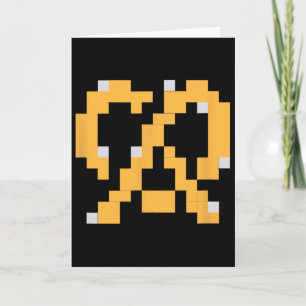 Pixel Pretzel 80s Videospel Eenvoudige Halloween G Kaart