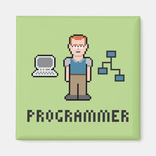 Pixel Programmer Magnet (Devant)