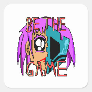 Pixel Rebel Zoe - 8-Bit Karakter Kunst Vierkante Sticker