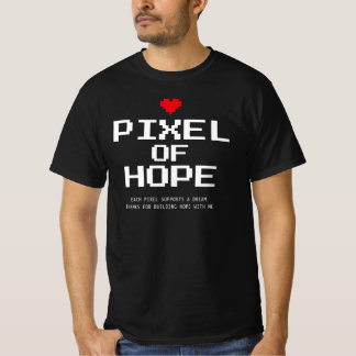 Pixel Red Heart of Hope T-shirt