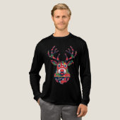 Pixel Reindeer Ugly Sweater Christmas Shirt (Voorkant)