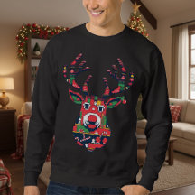 Pixel Rendier Lelijke Trui Kerst Sweatshirt