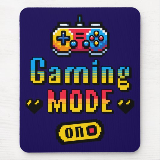 Pixel Retro Gaming Mode Muismat (Voorkant)