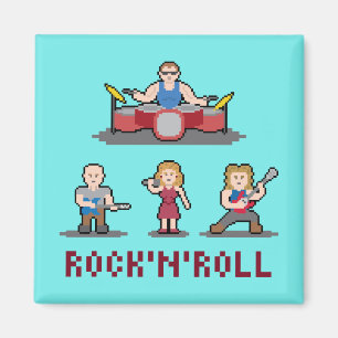 Pixel Rock'n'Roll Band Magnet