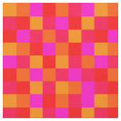 Pixel Rot Orange Pink Farben Pattern Stof (Close Up)