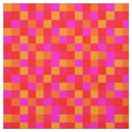 Pixel Rot Orange Pink Farben Pattern Stof